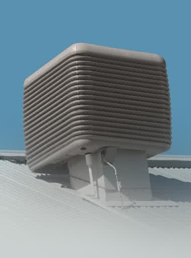 Evaporative ducted air conditioning systems